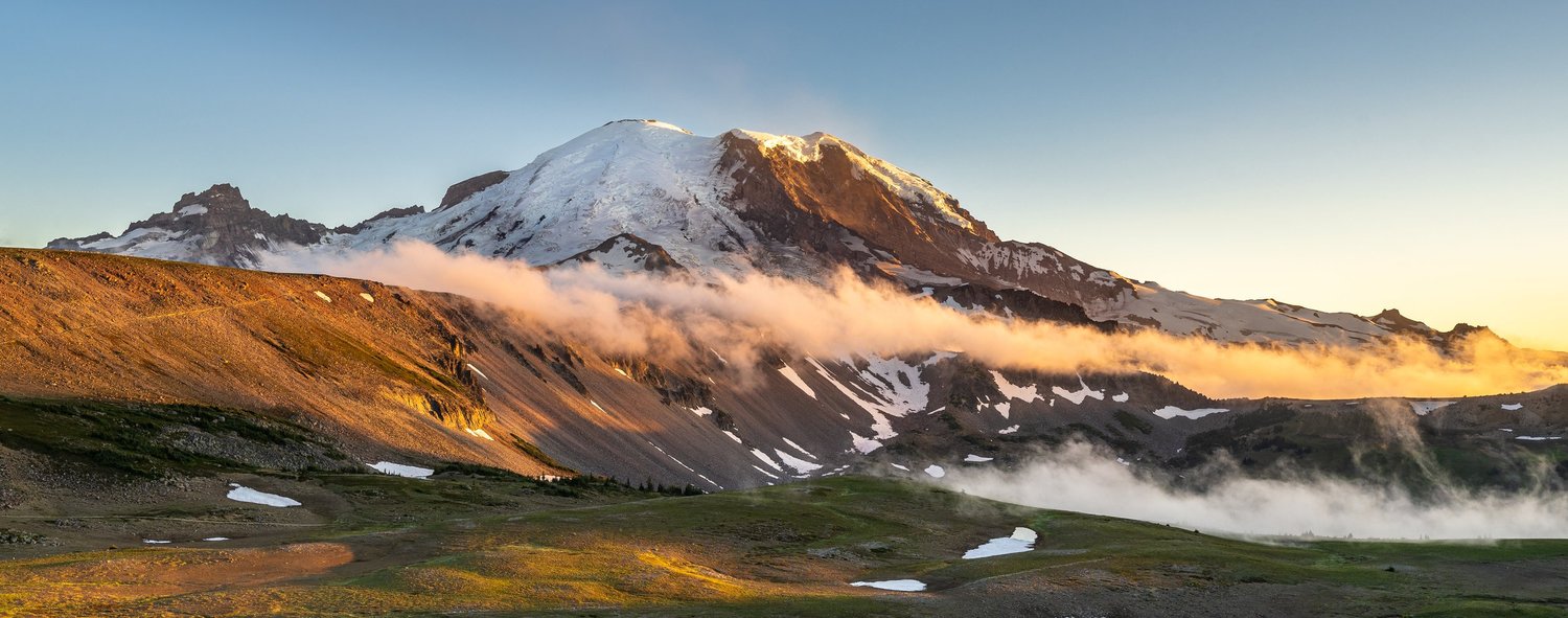 Mount Rainier Golden Sunset