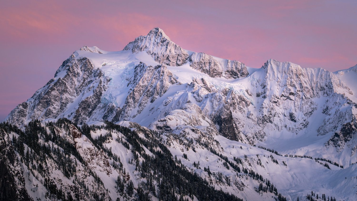 Mount Shuksan’s Christmas Sunset